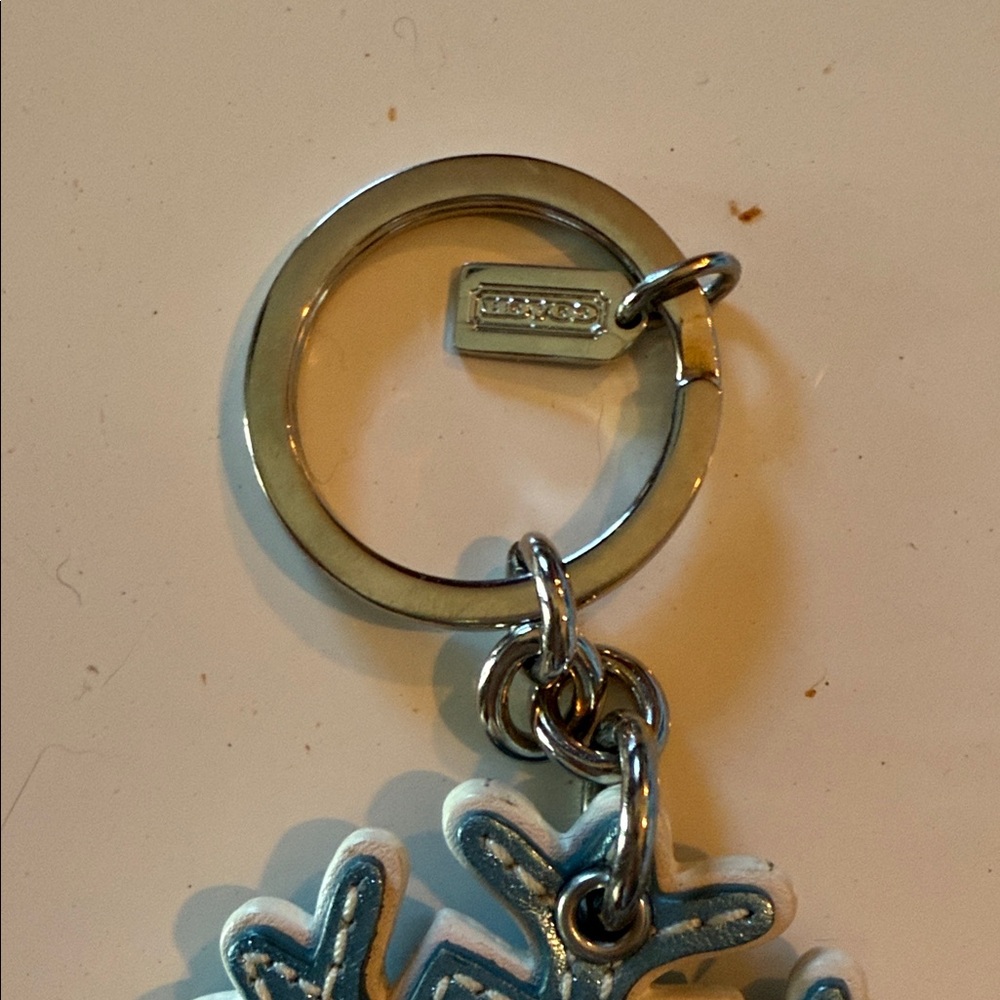 Coach Blue Snowflake Keychain - Picture 2 of 6